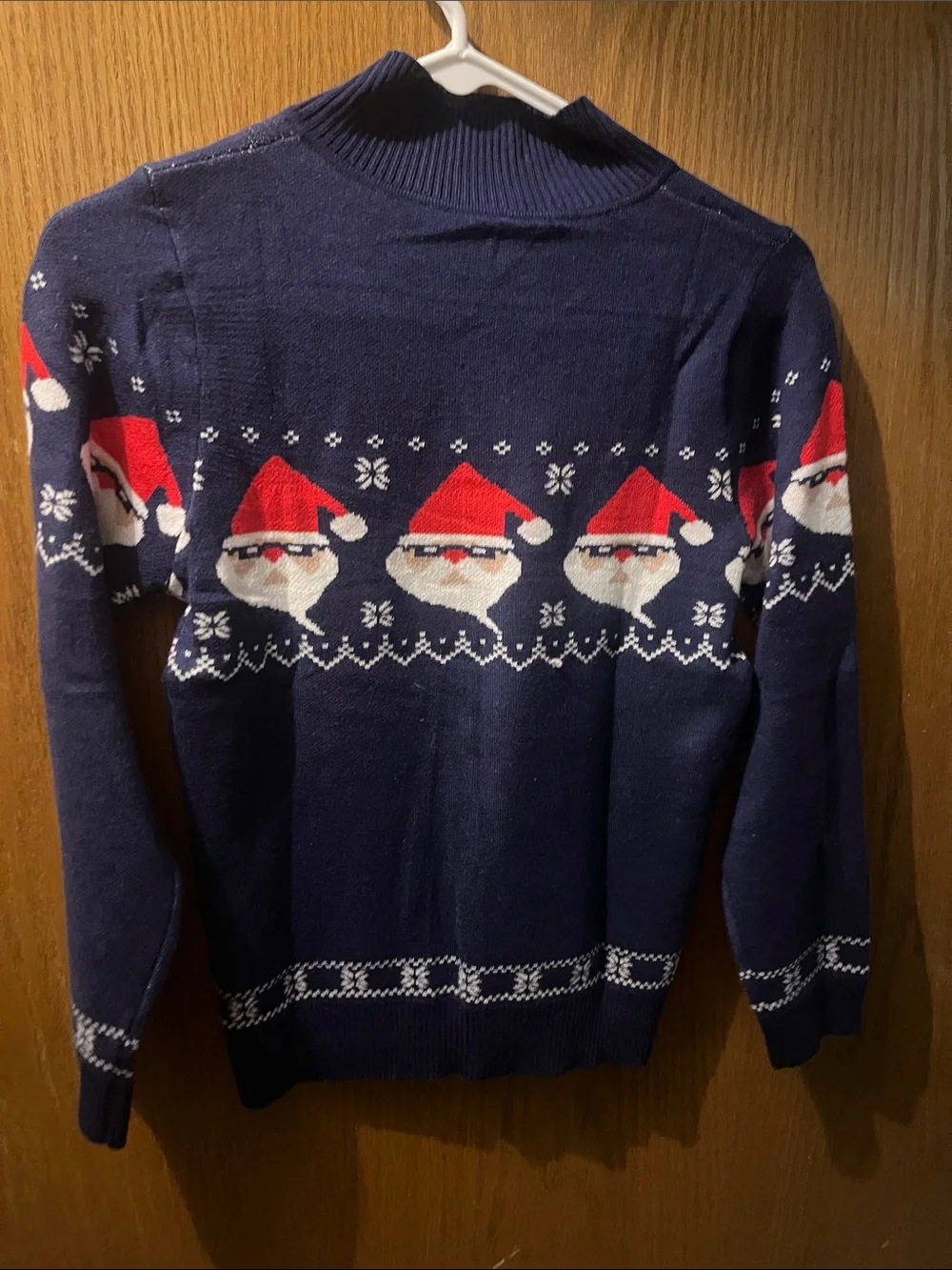 Kids Navy Santa Holiday Sweater - Festive Knit Pullover NWOT